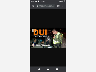 DUI Checkpoint Friday May 20, 2022